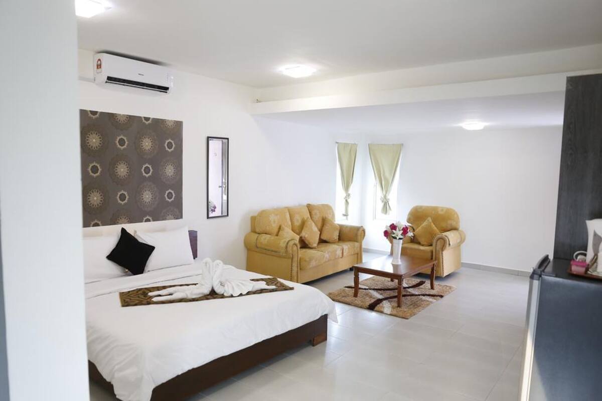 Free minibar, in-room safe, desk, iron/ironing board
