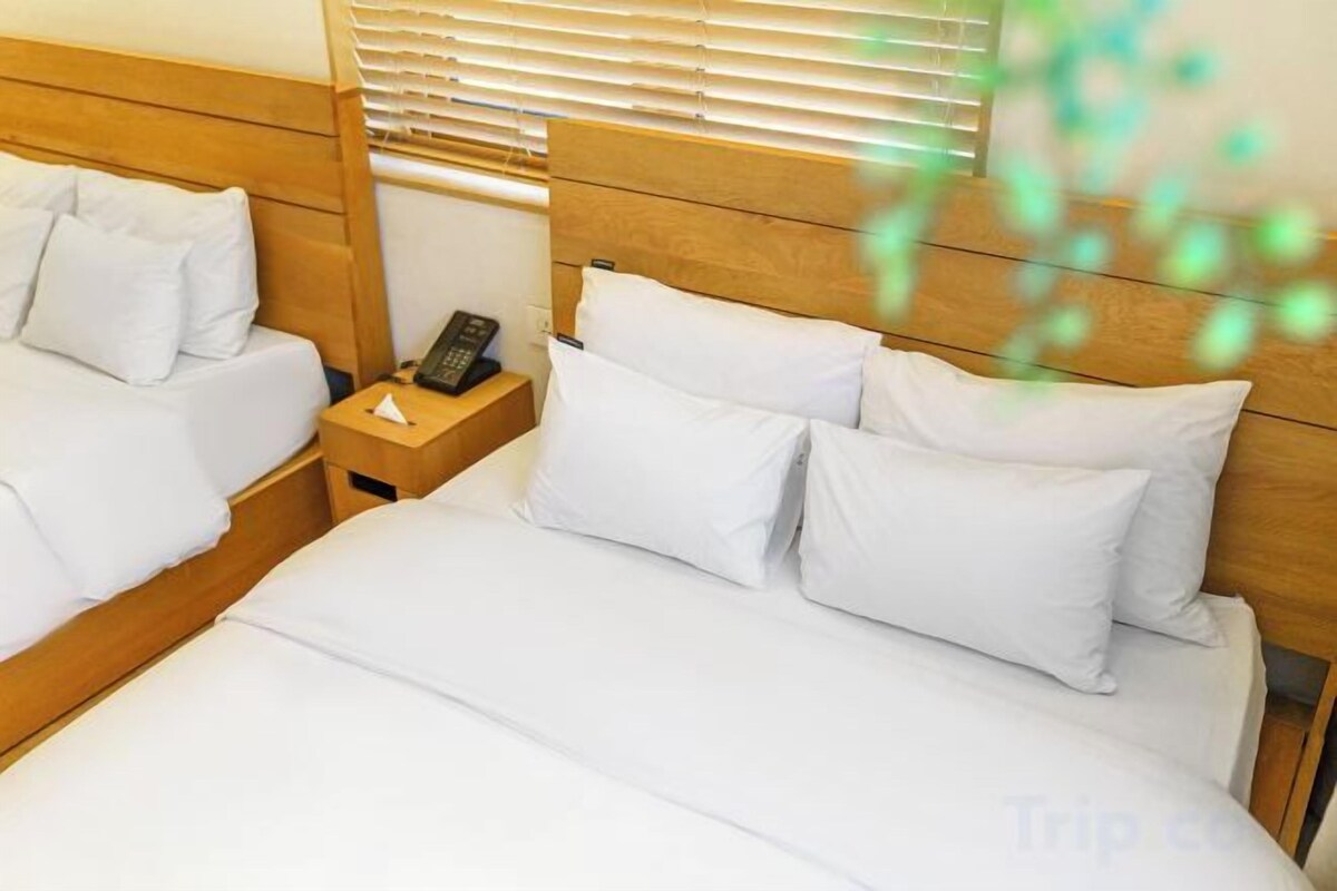 Desk, soundproofing, WiFi (free), bed sheets