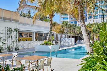 Breakfast, lunch, dinner served; local and international cuisine  at The Sarasota Modern, a Tribute Portfolio Hotel