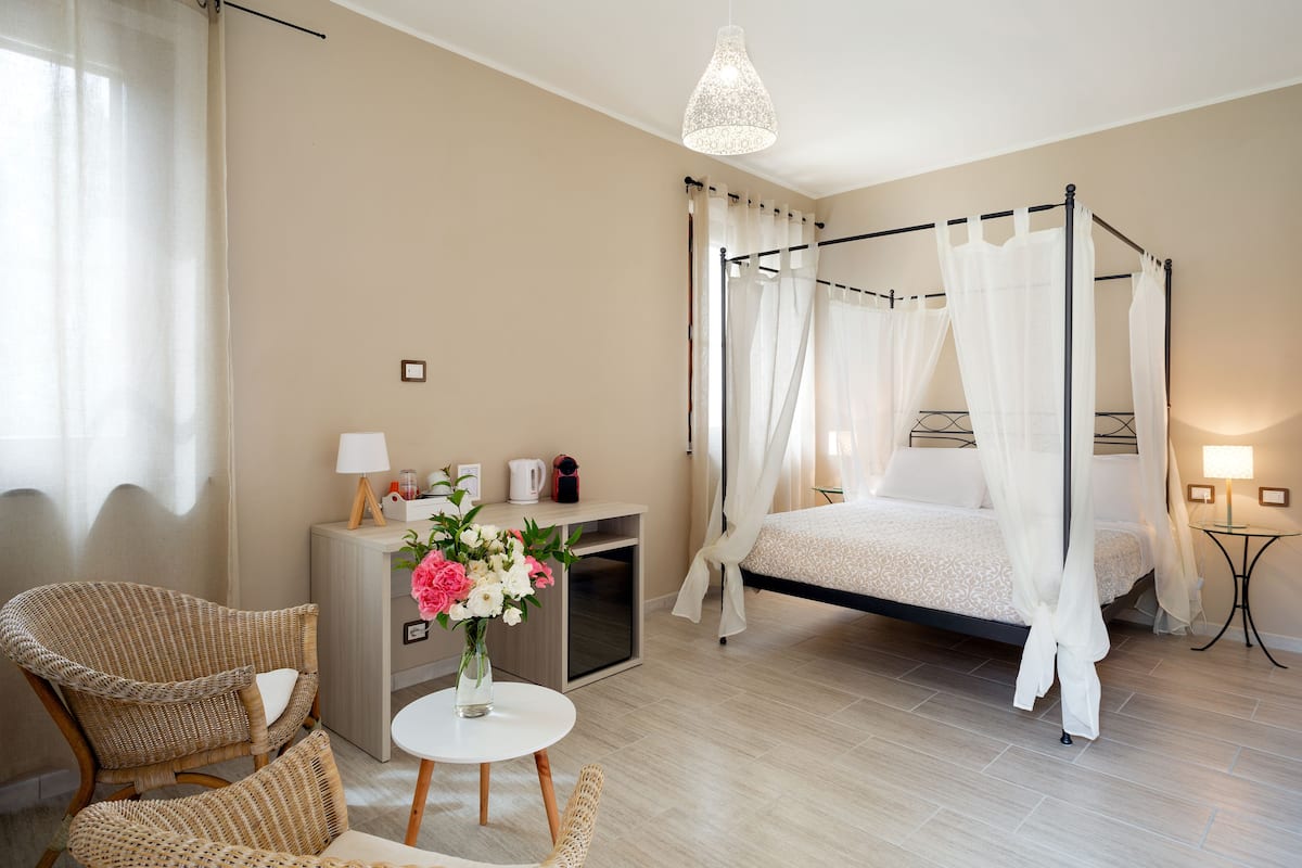 Premium bedding, memory-foam beds, minibar, desk