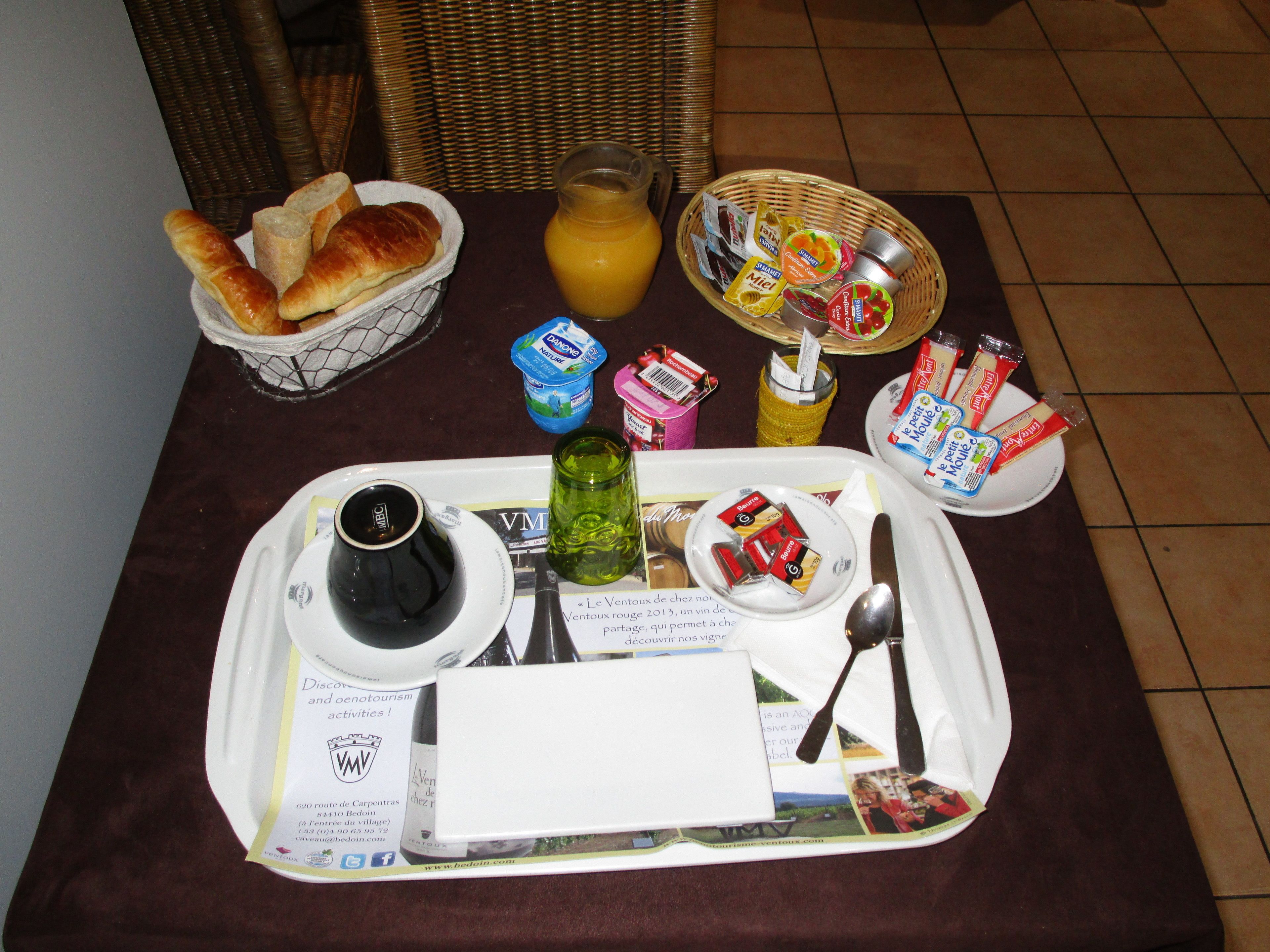 daily buffet breakfast (eur 10.00 per person)
