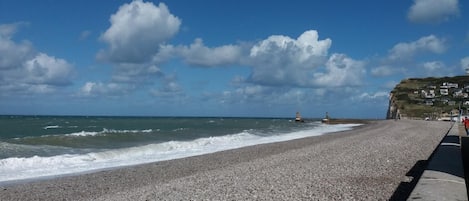 Vlak bij het strand