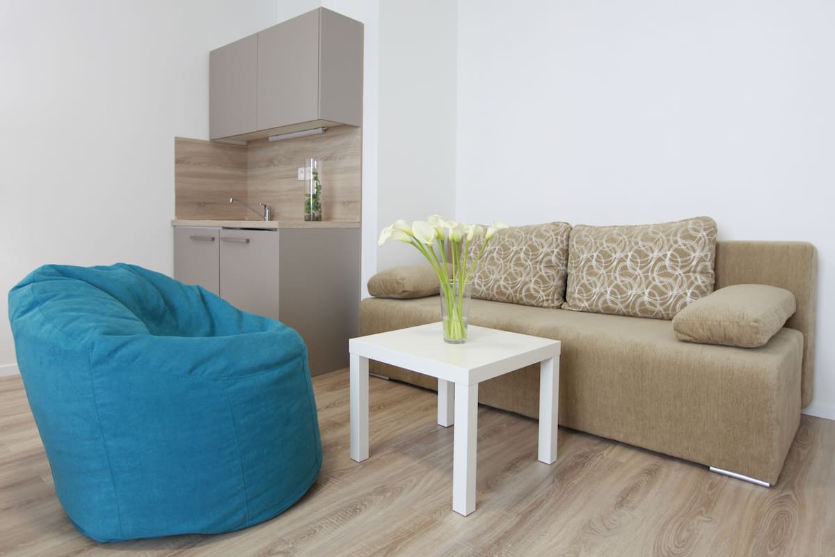 Apartment, 2 Bedrooms | Desk, laptop workspace, blackout drapes, soundproofing