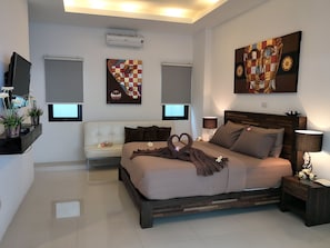 Family Villa with Private Pool | 2 Schlafzimmer, hochwertige Bettwaren, Minibar, Zimmersafe