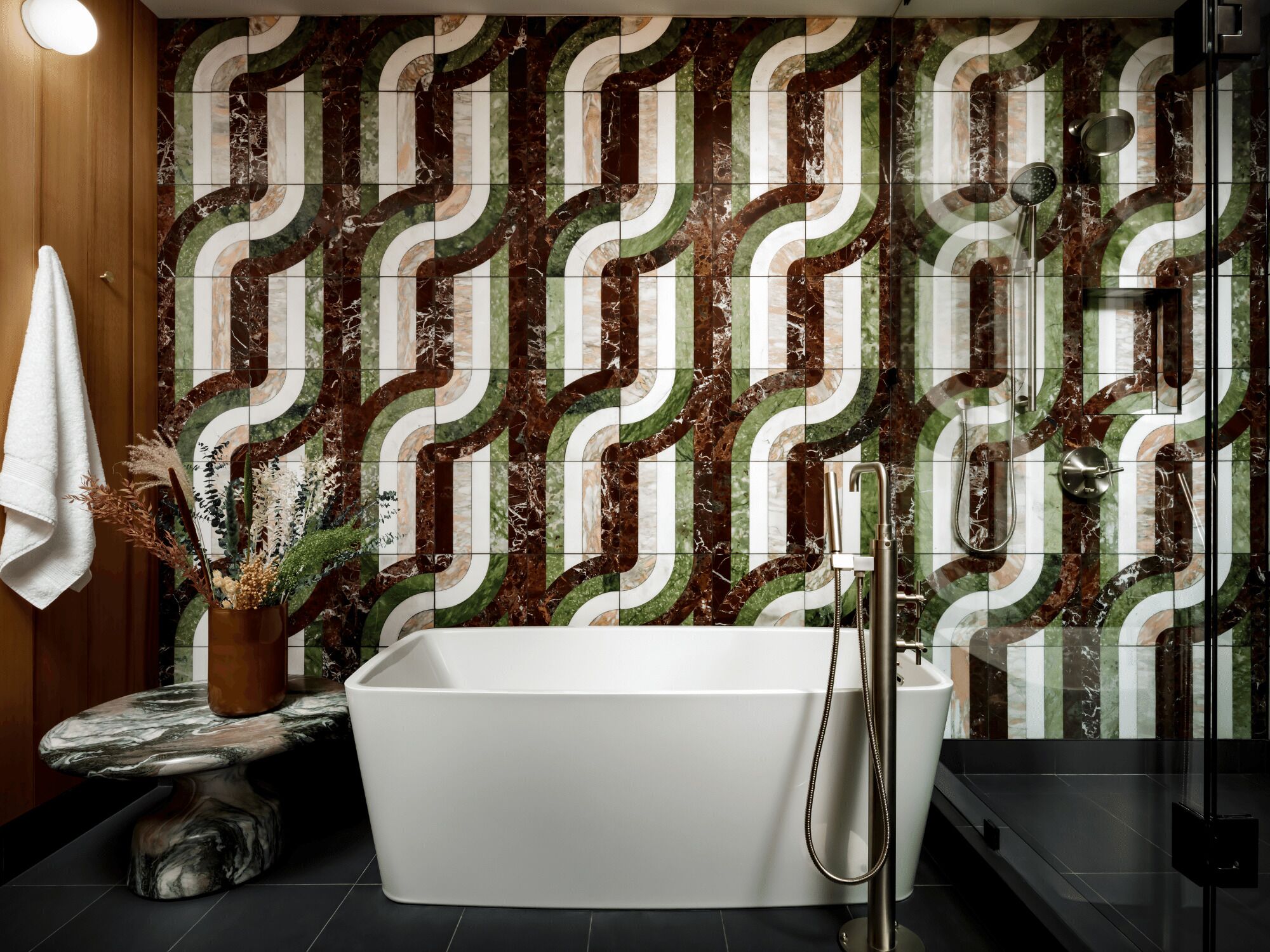 signature suite | bathroom | designer toiletries, hair dryer, bathrobes, slippers