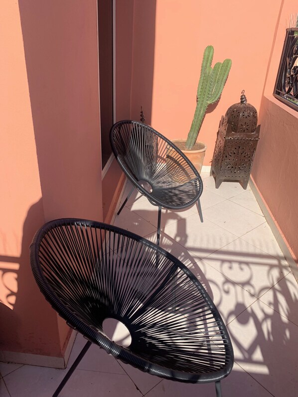 Terrace/patio - CHARMING APARTMENT QUIET COMFORTABLE 2 PLACES C CENTER MARRAKECH GUELIZ (marrakech)