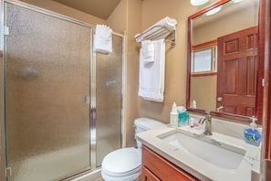 Hair dryer, towels