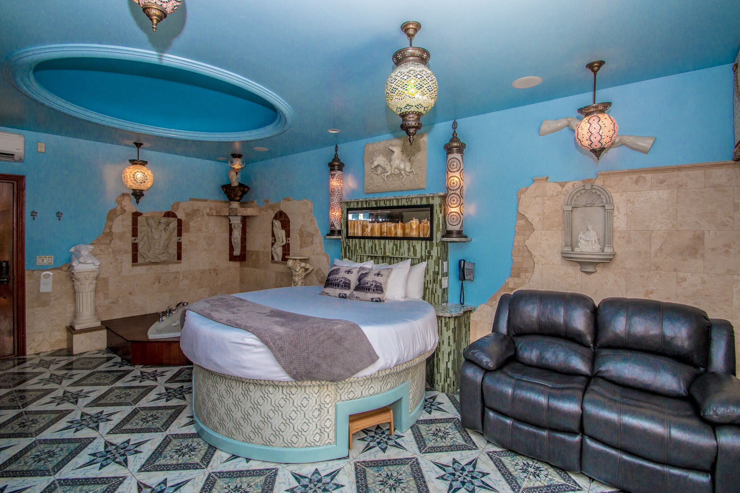 Honeymoon Suite (Roman Rendezvous) | Premium bedding, individually decorated, individually furnished