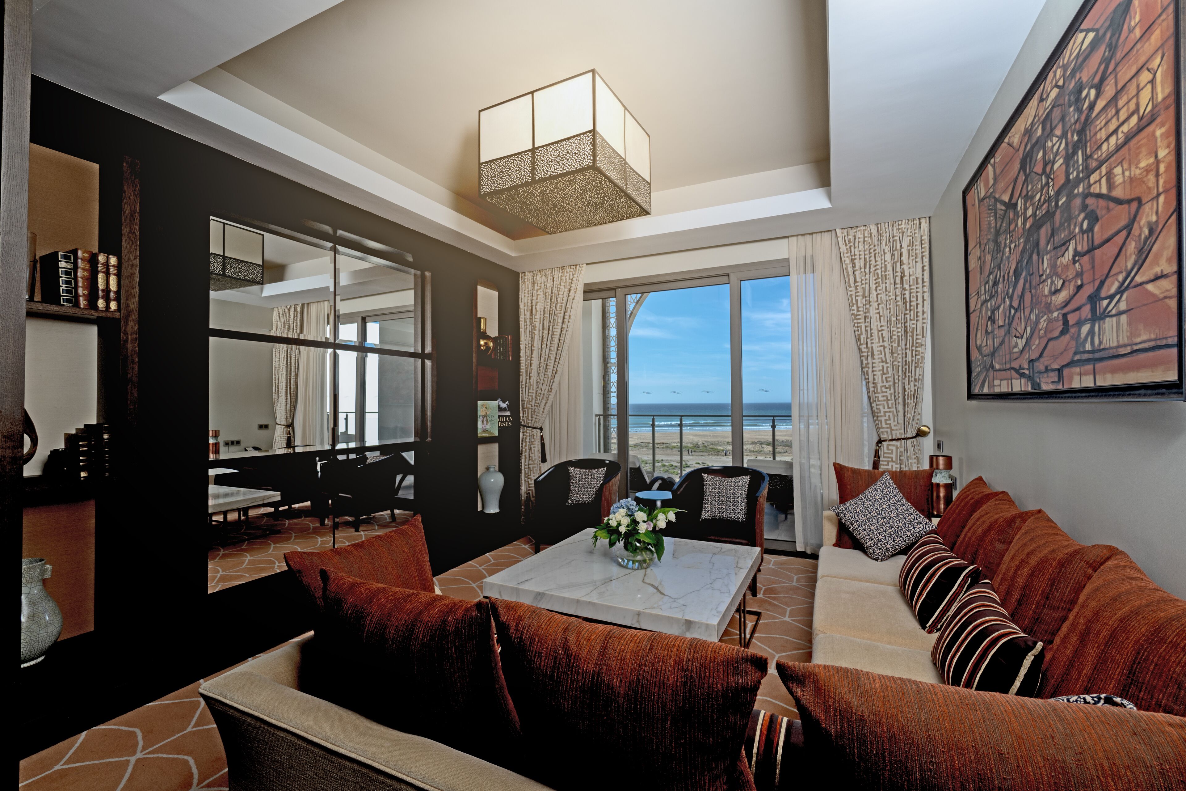 總統套房, 1 張特大雙人床 | 客廳 | 平面電視