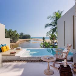 Seaside Pool Paradise Suite | 1 bedroom, premium bedding, minibar, in-room safe