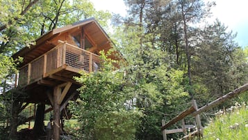 Tree House, Private Bathroom, Mountain View (La Cabane des Cerfs ) | View from property