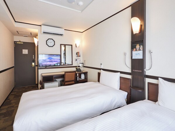 Desk, free WiFi, bed sheets