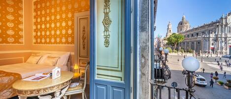 Quarto casal luxo, 1 quarto, para não fumantes, banheiro privativo | Vista do quarto