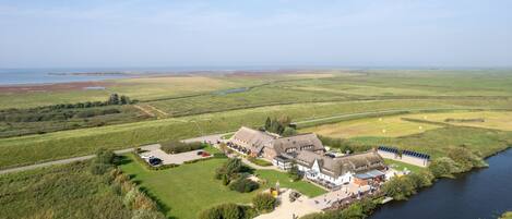 Vue sur la campagne depuis l’hébergement