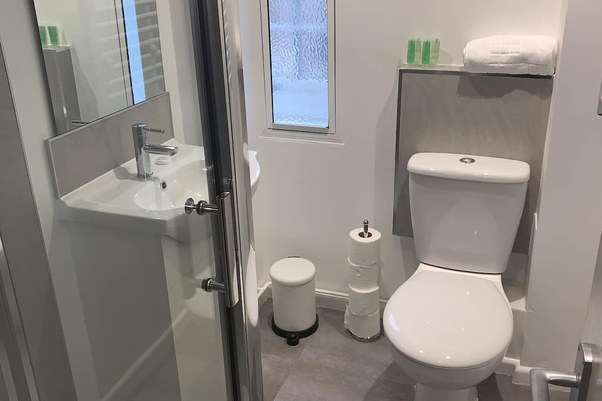 free toiletries, hair dryer, towels, soap