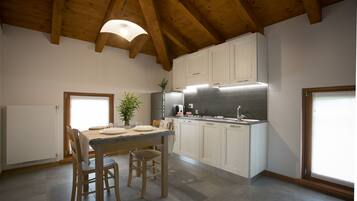 Apartment, 1 Bedroom, Garden View | Private kitchen | Full-sized fridge, stovetop, espresso maker, coffee/tea maker