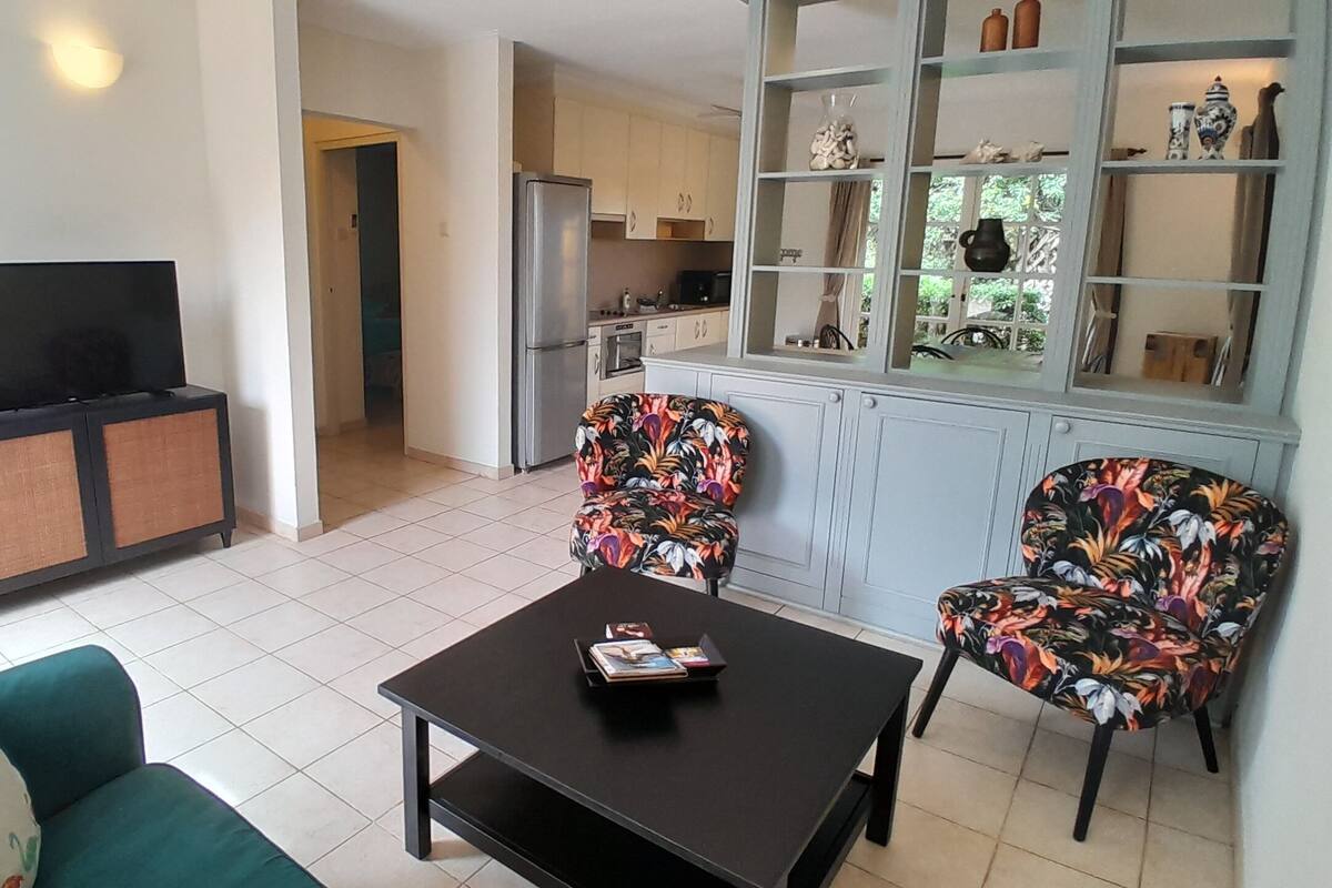 Familie appartement, 2 slaapkamers, uitzicht op tuin | Woonruimte