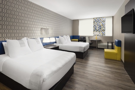 Standard Room, 2 Queen Beds, Non Smoking, Refrigerator & Microwave | Laptop workspace, blackout drapes, iron/ironing board. GLō Best Western Nashville Airport