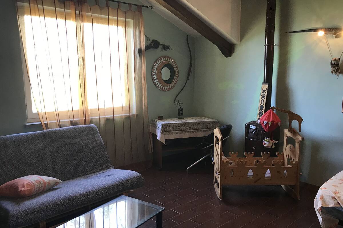 Quadruple Room, Terrace | Living area