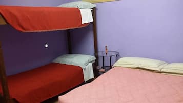 Family Room, Connecting Rooms | Desk, iron/ironing board, bed sheets