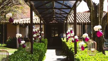 Outdoor wedding area