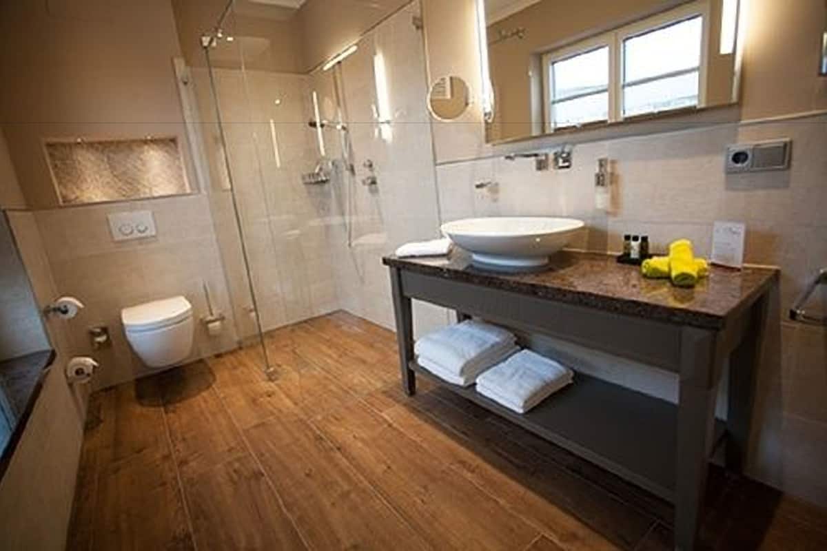 free toiletries, hair dryer, dressing gowns