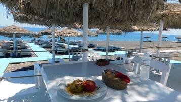 Aan een privéstrand