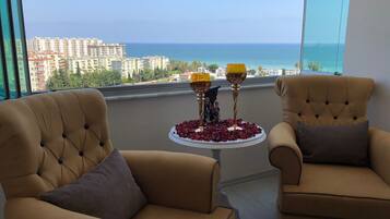 Luxury House, 3 Bedrooms | Living area | 42-inch LCD TV with satellite channels, LED TV, fireplace