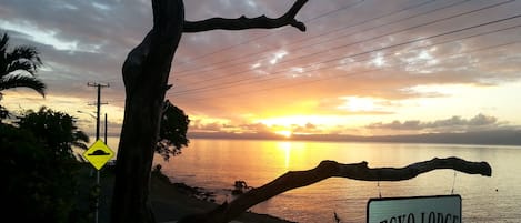 Voorkant accommodatie - avond/nacht