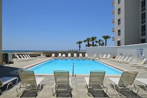 A heated pool