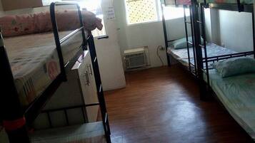 Desk, free WiFi, bed sheets