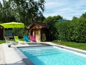 Et oppvarmet basseng