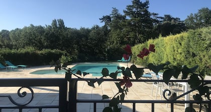 Gßte dans une bastide provençale avec piscine.