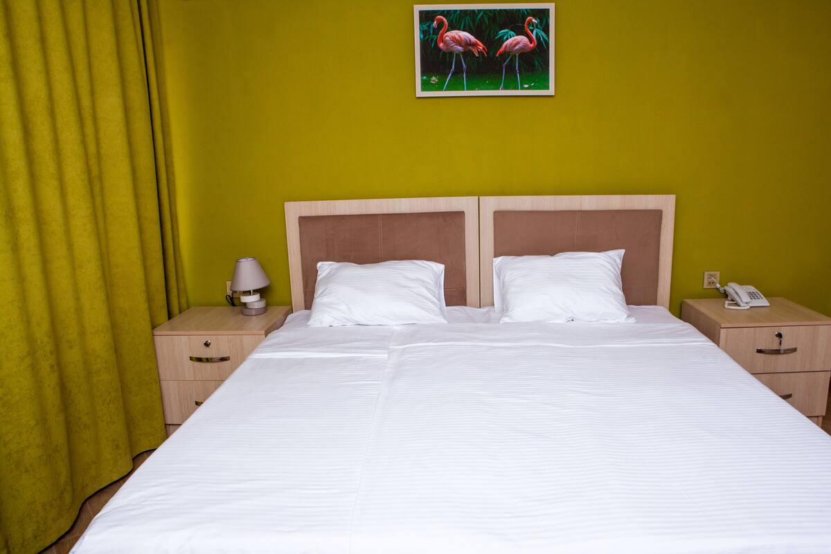 Basic Double Room (7) | Minibar, in-room safe, desk, blackout drapes
