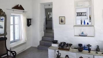 Biệt thự, hồ bơi riêng (Lefkothea) | Khu phòng khách | TV màn hình phẳng