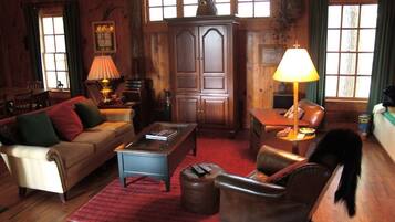 TV connectée, cheminée, jeux vidéo, lecteur de DVD