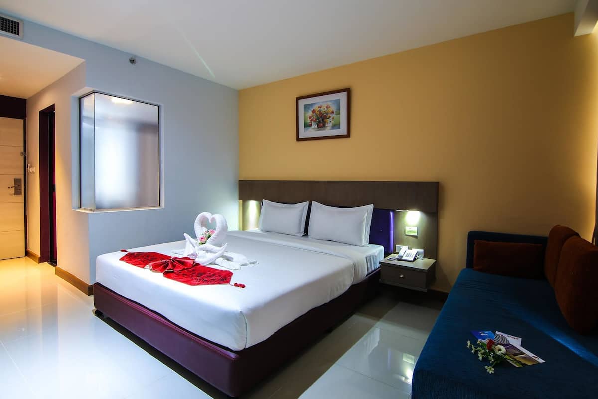 In-room safe, desk, blackout curtains, iron/ironing board