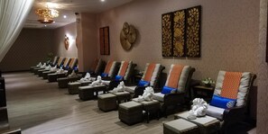 Aromatherapy, hot stone massages, Thai massages, reflexology