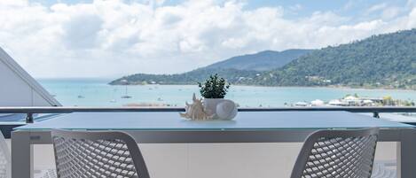 Panoramic Apartment, 1 Bedroom, Ocean View | Terrace/patio