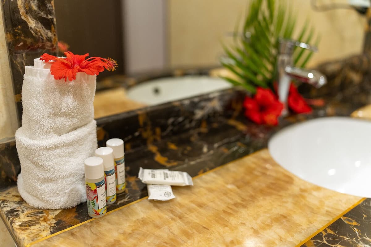 master suite | bathroom | free toiletries, towels