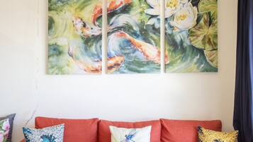 TV, DVD player, books