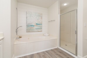Bathtub, hair dryer, towels