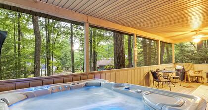 Lake Harmony Home with 4 bdrms. HOT TUB, linens included, great location.