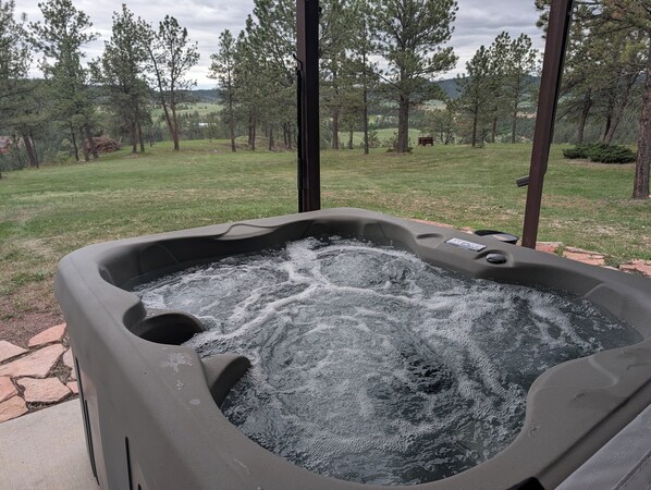 Outdoor spa tub