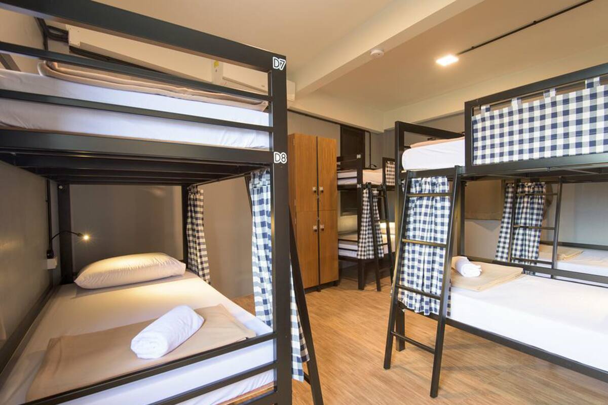 8-Bed Female Dormitory | Safe på rommet, ekstrasenger (mot et tillegg) og wi-fi (inkludert)