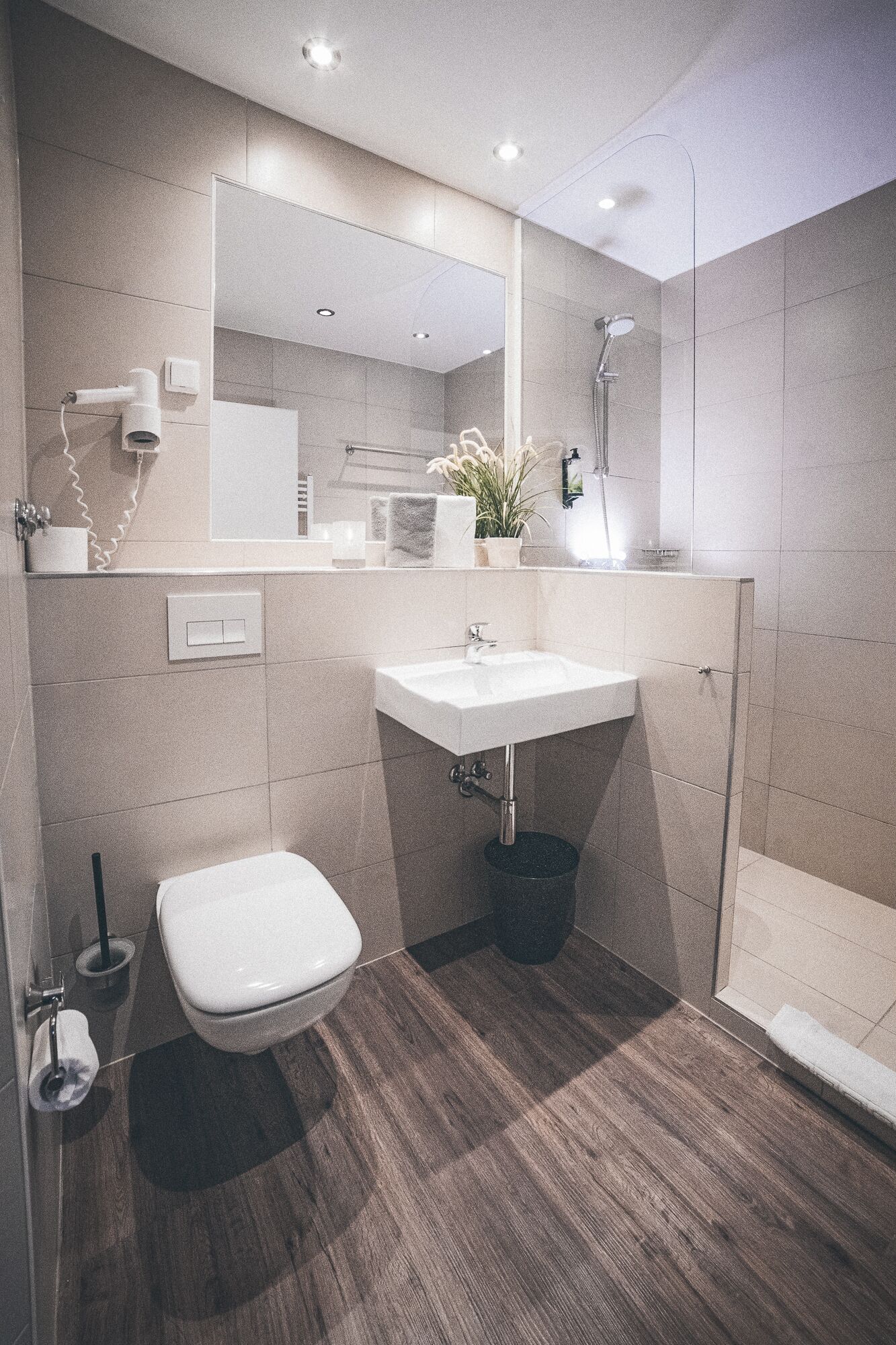double room | bathroom | hair dryer, towels