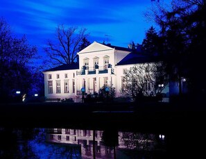 Front of property - evening/night - Dwor Podstolice (Nekla)