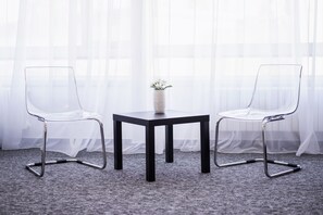 Desk, blackout drapes, free WiFi, bed sheets