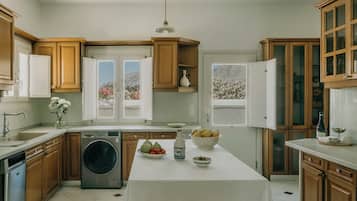 Villa, 4 chambres, piscine privée | Cuisine privée | Cafetière/bouilloire, réfrigérateur, micro-ondes, four