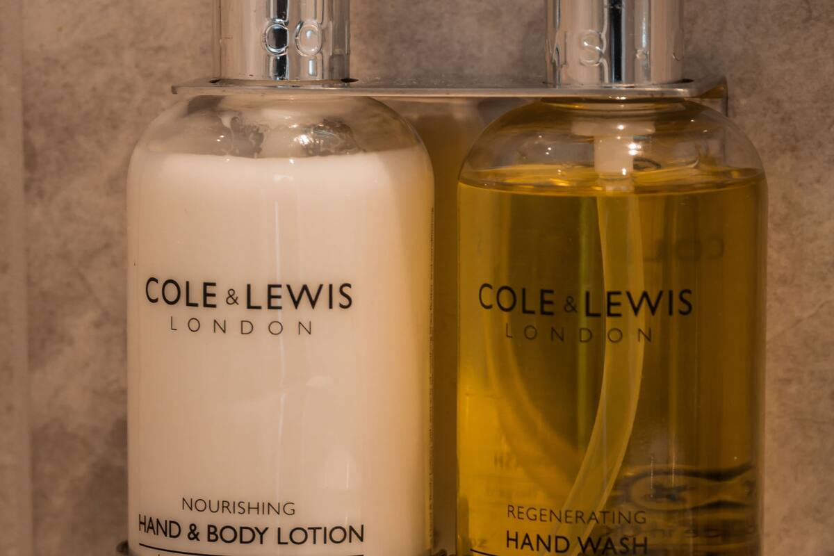 petite double room | bathroom | separate bathtub and shower, free toiletries, hair dryer, heated floors